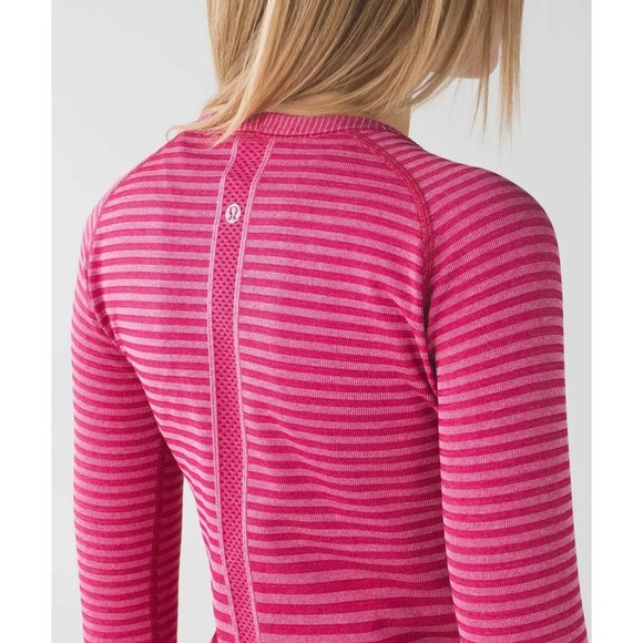NWOT Lululemon Swiftly Tech Long Sleeve Rare Pink stripes size 4 - Picture 8 of 8